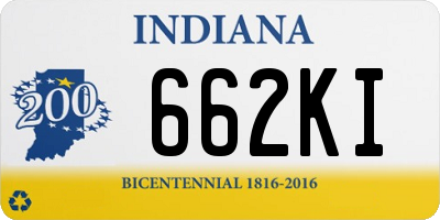 IN license plate 662KI