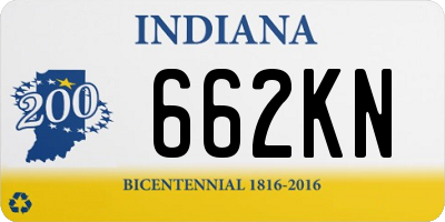 IN license plate 662KN