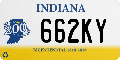 IN license plate 662KY