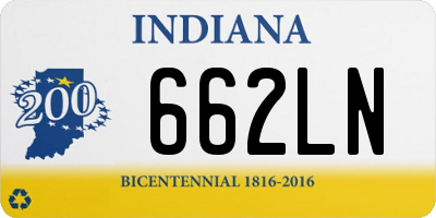 IN license plate 662LN