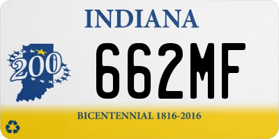 IN license plate 662MF