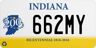 IN license plate 662MY