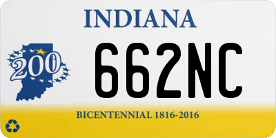 IN license plate 662NC