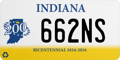 IN license plate 662NS