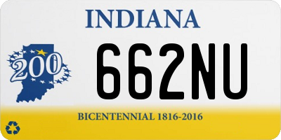 IN license plate 662NU