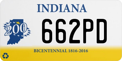 IN license plate 662PD