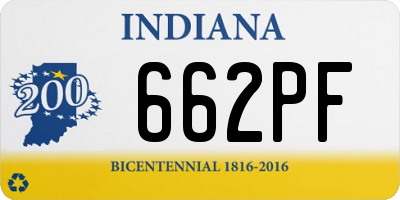 IN license plate 662PF