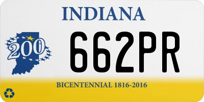 IN license plate 662PR