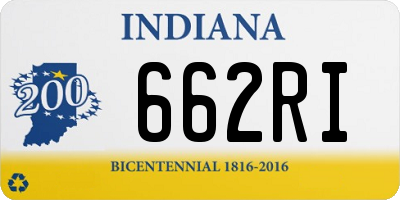 IN license plate 662RI