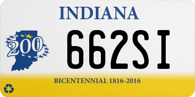 IN license plate 662SI