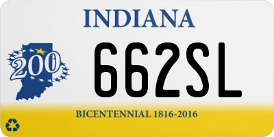 IN license plate 662SL