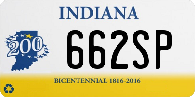 IN license plate 662SP