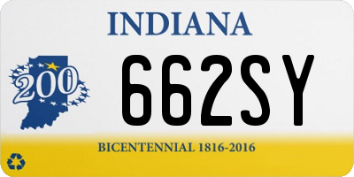 IN license plate 662SY
