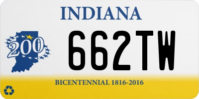 IN license plate 662TW