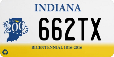 IN license plate 662TX