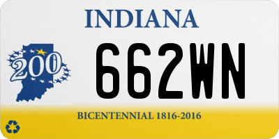IN license plate 662WN