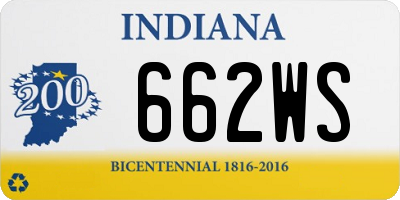IN license plate 662WS