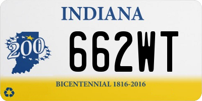 IN license plate 662WT