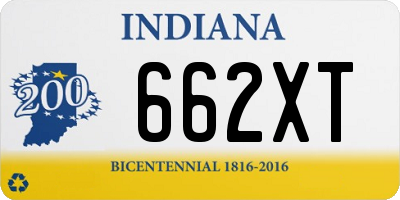 IN license plate 662XT