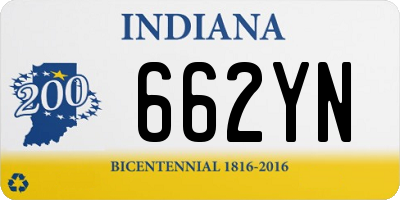 IN license plate 662YN