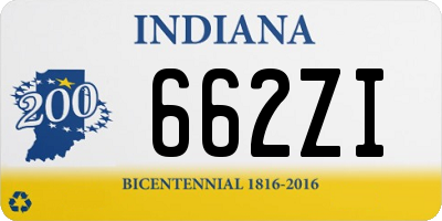 IN license plate 662ZI