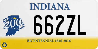 IN license plate 662ZL