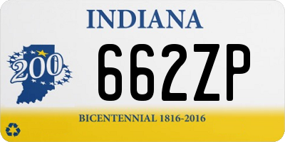 IN license plate 662ZP