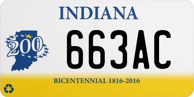 IN license plate 663AC