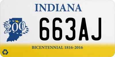 IN license plate 663AJ