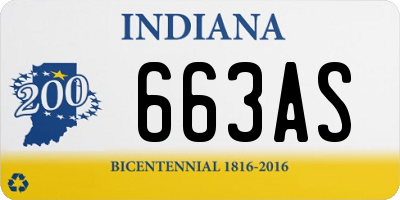 IN license plate 663AS