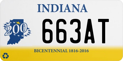 IN license plate 663AT