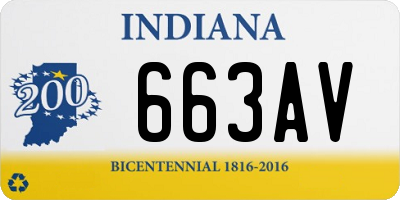 IN license plate 663AV