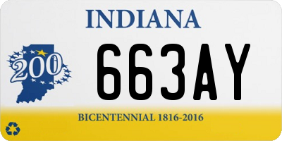 IN license plate 663AY