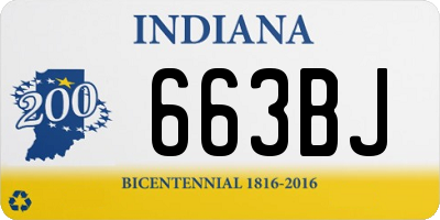 IN license plate 663BJ