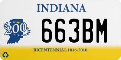 IN license plate 663BM