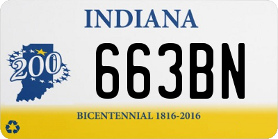 IN license plate 663BN