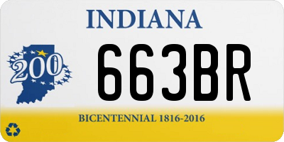 IN license plate 663BR