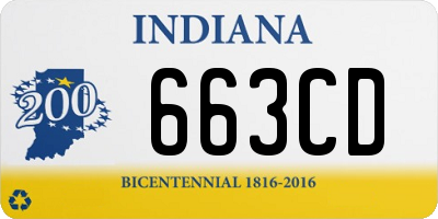 IN license plate 663CD