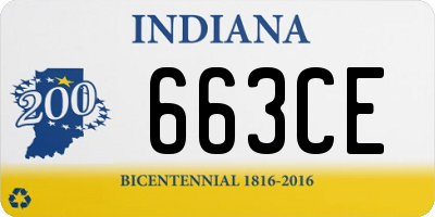 IN license plate 663CE