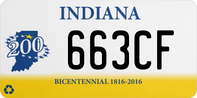 IN license plate 663CF