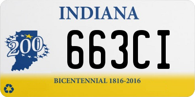 IN license plate 663CI