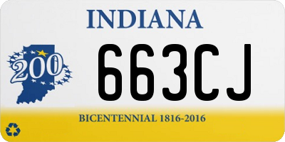 IN license plate 663CJ