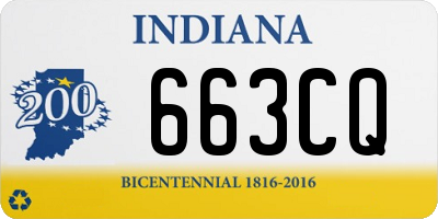 IN license plate 663CQ