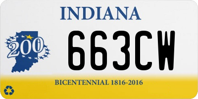 IN license plate 663CW