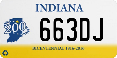 IN license plate 663DJ