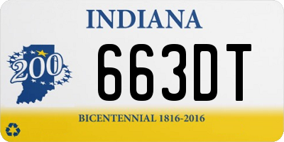 IN license plate 663DT