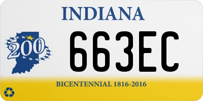 IN license plate 663EC