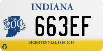 IN license plate 663EF