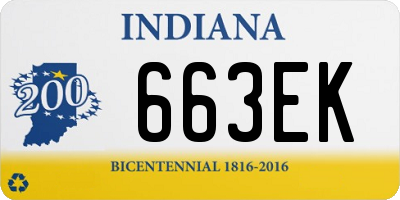 IN license plate 663EK