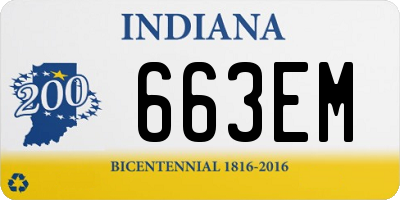 IN license plate 663EM